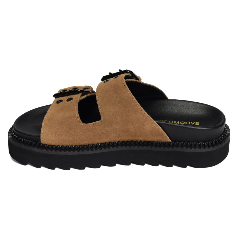 STELLA BUCKLE Tan, Mules Schmoove