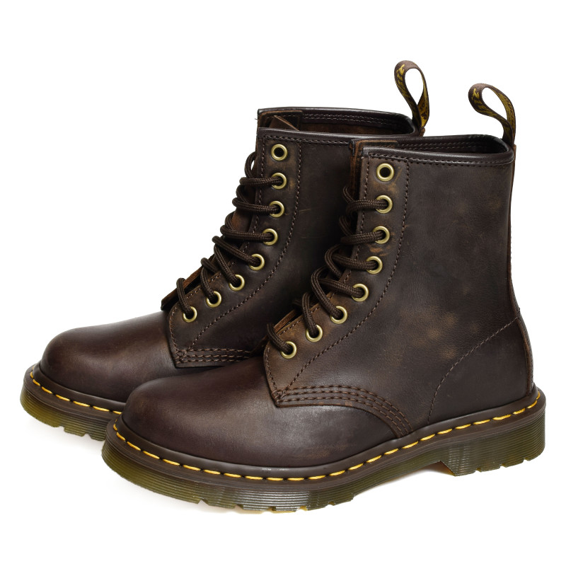1460 CRAZY HORSE Marron, Boots Dr Martens