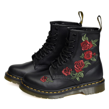1460 VONDA Noir Rouge, Boots Dr Martens