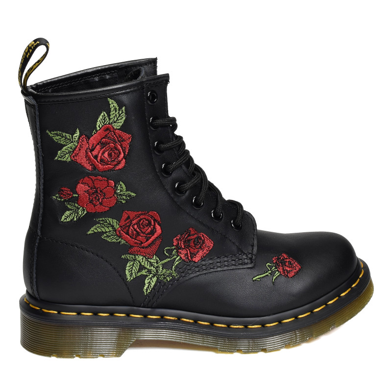 1460 VONDA Noir Rouge, Boots Dr Martens