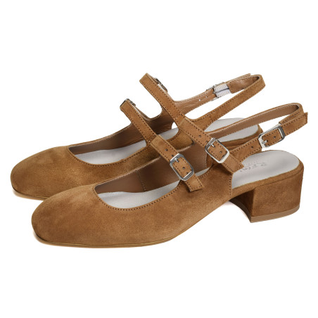 ROSEWOOD Camel, Slingback Reqins