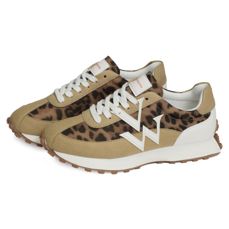 FLOW INITIALS Léopard, Baskets running Vanessa Wu