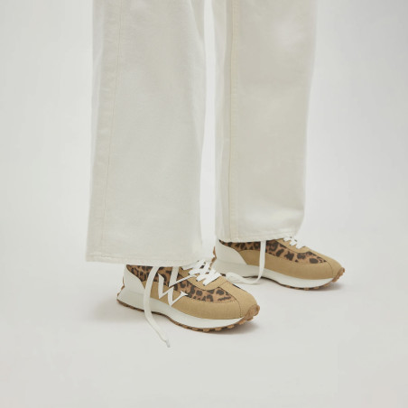 FLOW INITIALS Léopard, Baskets running Vanessa Wu