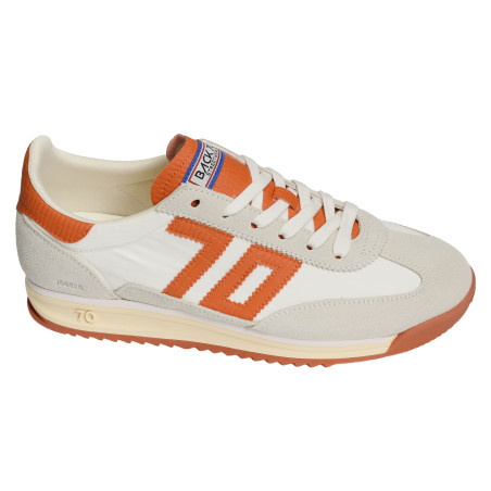 JOGGER NYLON MEN Blanc Orange, Baskets running Back 70