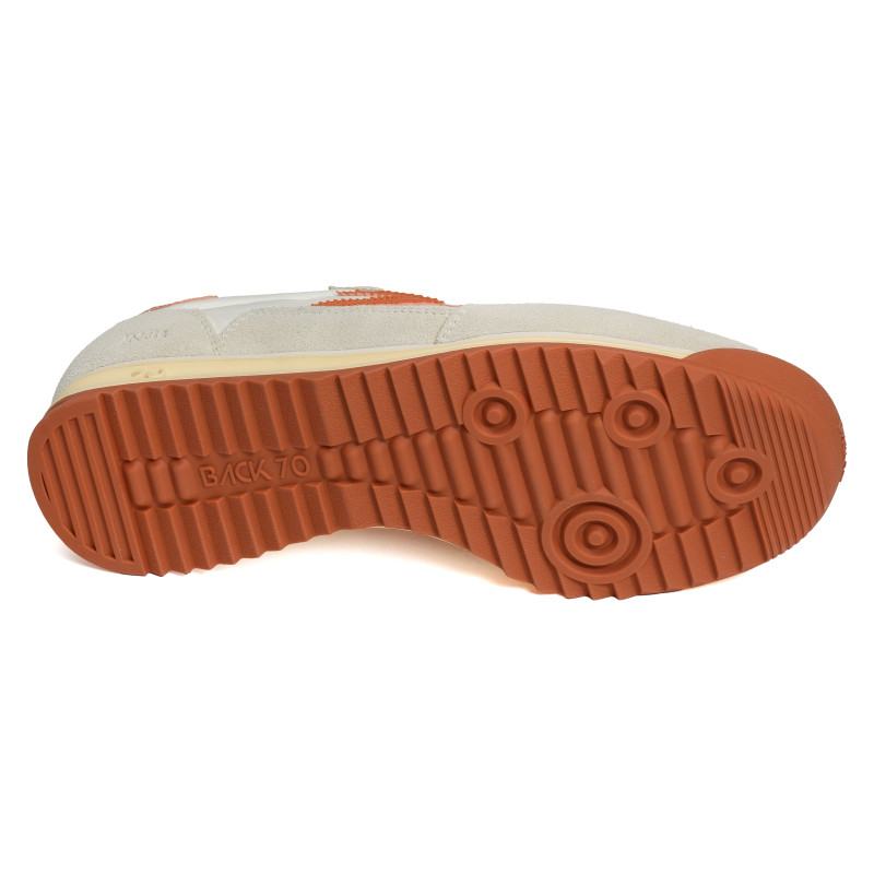 JOGGER NYLON MEN Blanc Orange, Baskets running Back 70