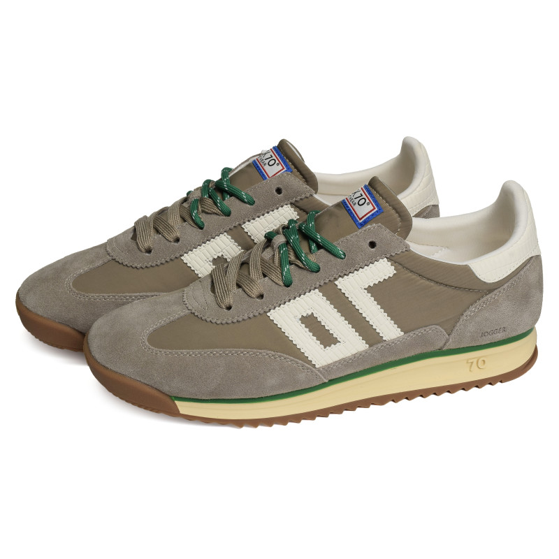 JOGGER SPONGY NYLON MEN Taupe, Baskets running Back 70