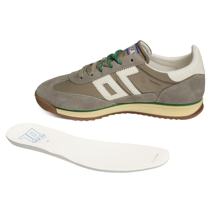 JOGGER SPONGY NYLON MEN Taupe, Baskets running Back 70