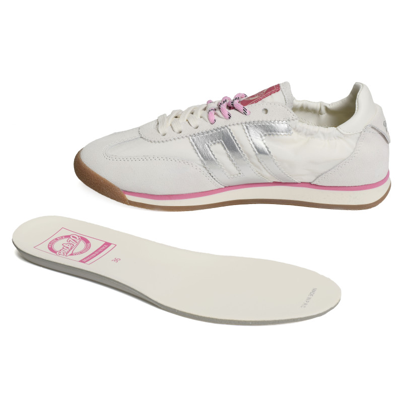 ROCKET COTTON Blanc Argent, Baskets Mode Back 70