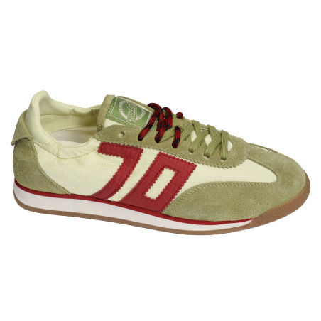 ROCKET MULTI SUEDE Vert Rouge, Baskets Mode Back 70