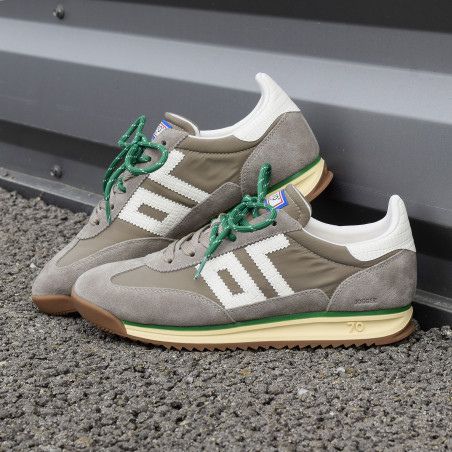 JOGGER SPONGY NYLON MEN Taupe, Baskets running Back 70