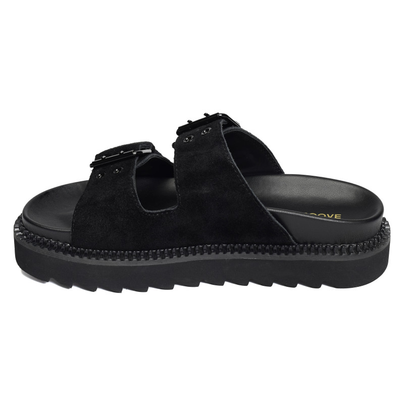STELLA BUCKLE Noir, Mules Schmoove