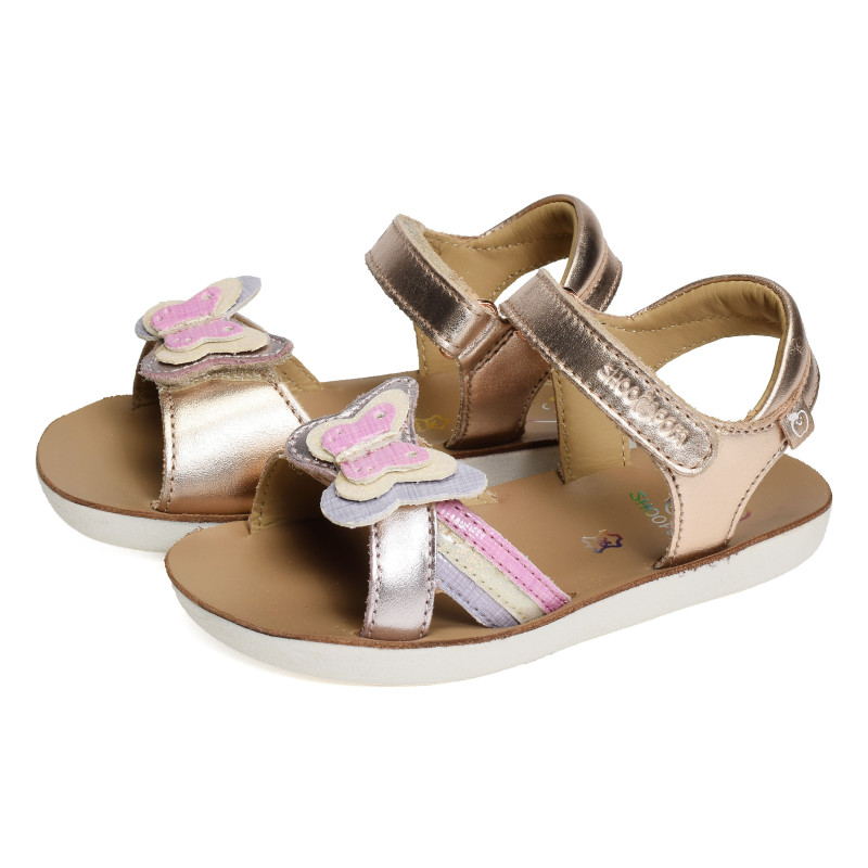 GOA FLY Rose Or, Sandales plates & Nu-Pieds Shoopom