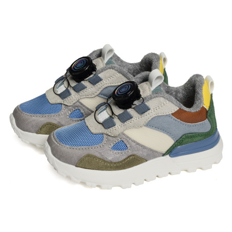 JOGGY ROLLY Gris Bleu, Baskets running Shoopom