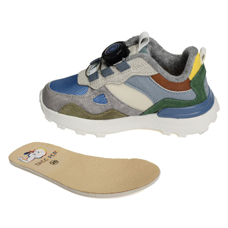 JOGGY ROLLY Gris Bleu, Baskets running Shoopom