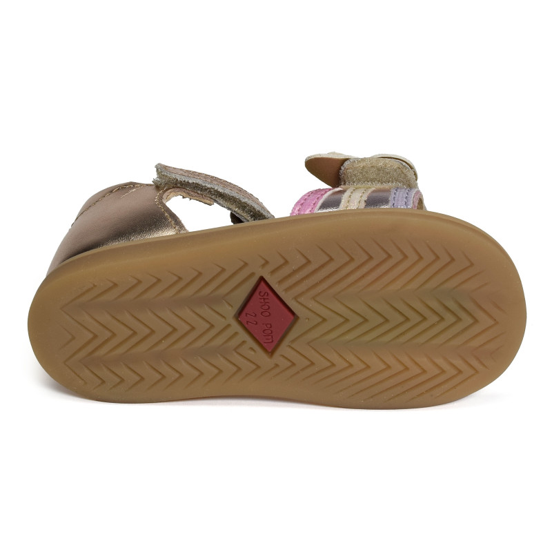 TITY FLY Rose Multicolore, Sandales plates & Nu-Pieds Shoopom