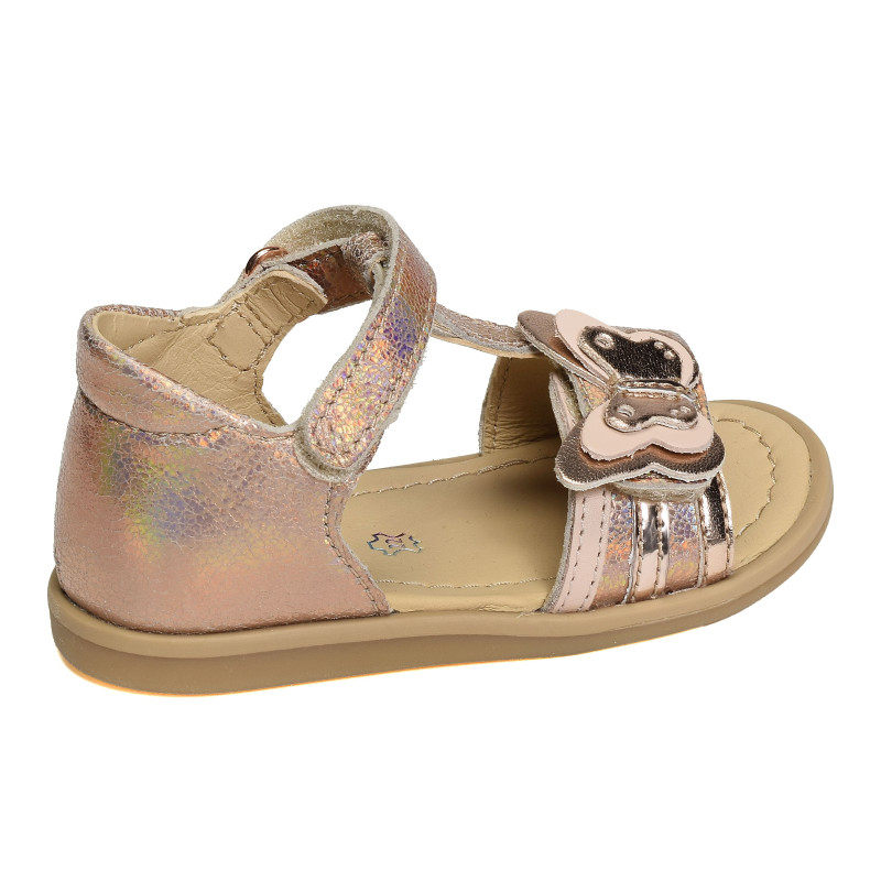 TITY FLY Rose Or, Sandales plates & Nu-Pieds Shoopom