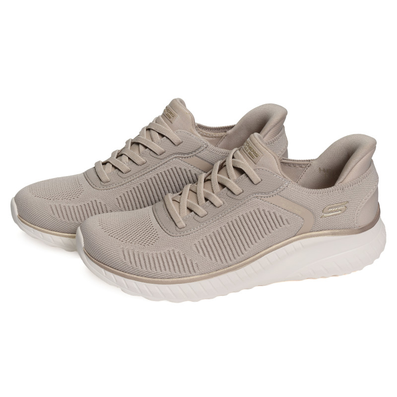 BOBS SQUAD CHAOS CURRENT MU Beige Or, Slip-On Skechers