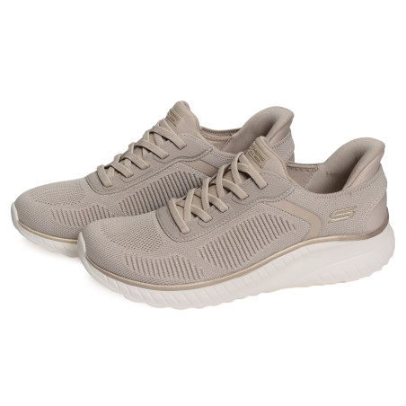 BOBS SQUAD CHAOS CURRENT MU Beige Or, Slip-On Skechers