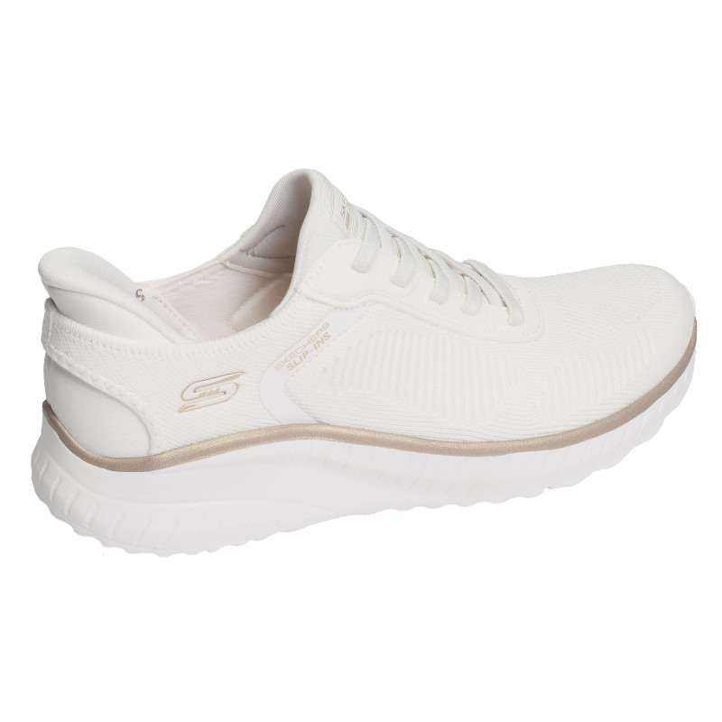 BOBS SQUAD CHAOS CURRENT MU Blanc Or, Slip-On Skechers