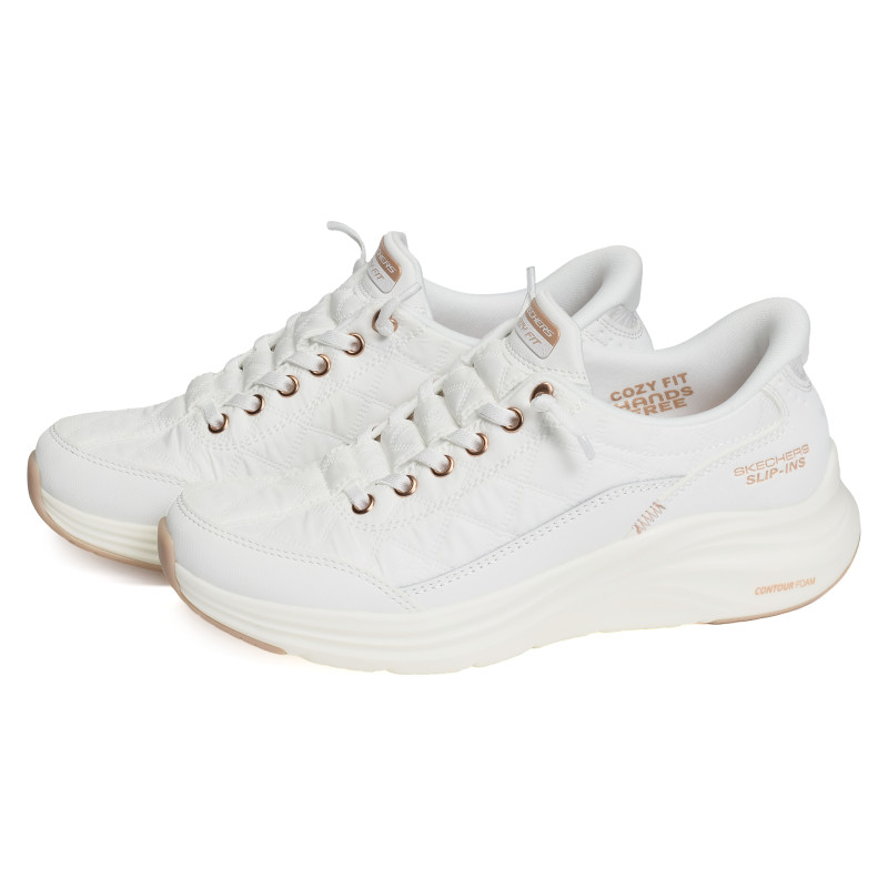 CONTOUR FOAM GOLDEN HOUR Blanc, Slip-On Skechers