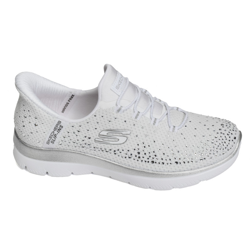 SUMMITS BRILLIANT SHINE Blanc, Slip-On Skechers