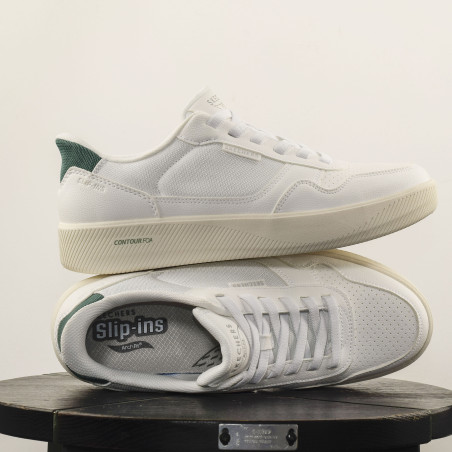 ARCH FIT COURT BREAK KOMFORTABE Blanc, Slip-On Skechers