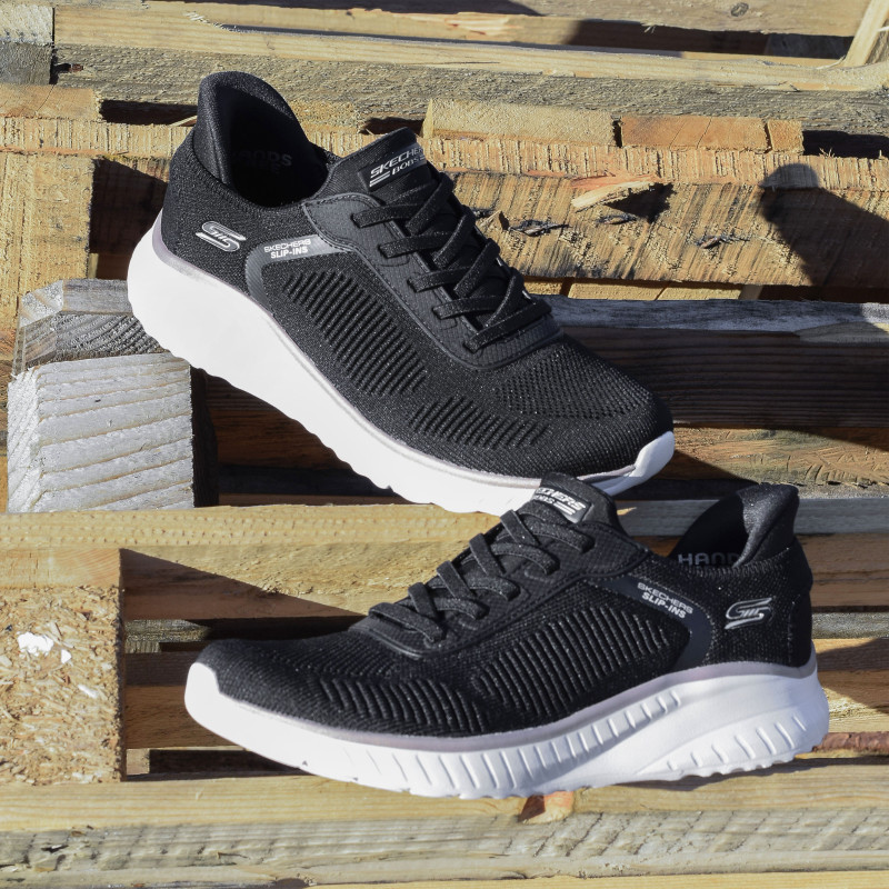 BOBS SQUAD CHAOS CURRENT MU Noir Or, Slip-On Skechers