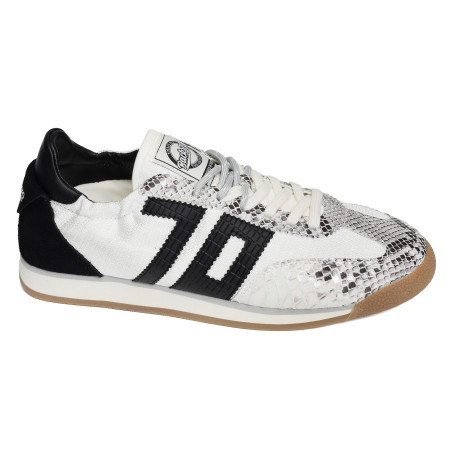 ROCKET MULTI SUEDE Blanc Serpent, Baskets Mode Back 70