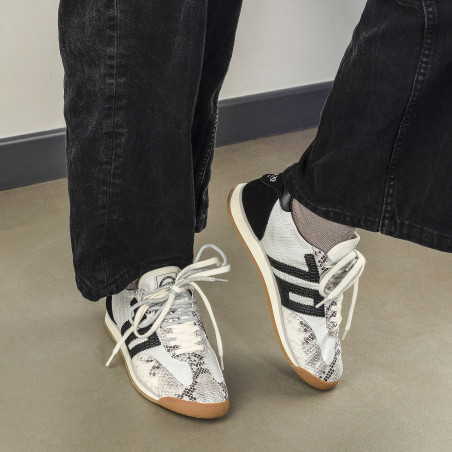 ROCKET MULTI SUEDE Blanc Serpent, Baskets Mode Back 70