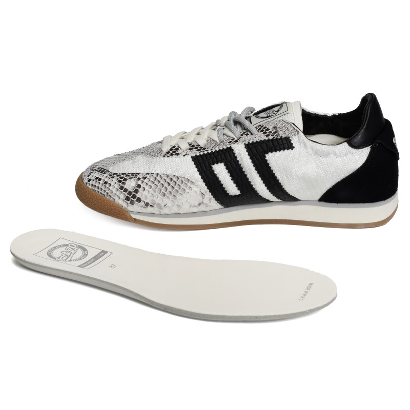 ROCKET MULTI SUEDE Blanc Serpent, Baskets Mode Back 70