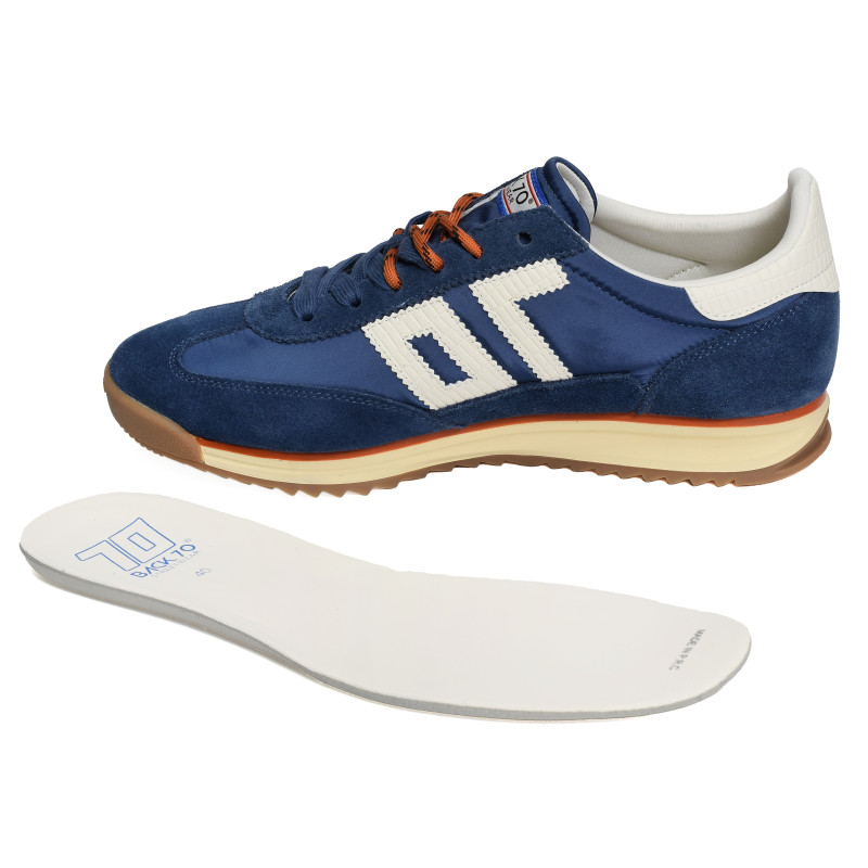 JOGGER SPONGY NYLON MEN Marine, Baskets running Back 70