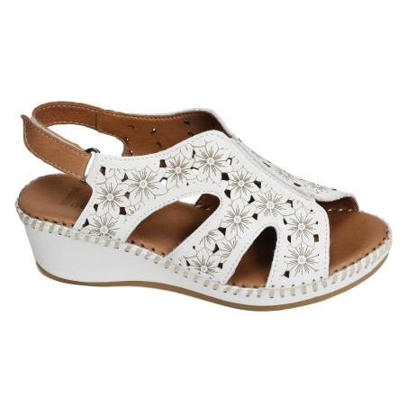 IMONZA Blanc, Sandales compensées Madory