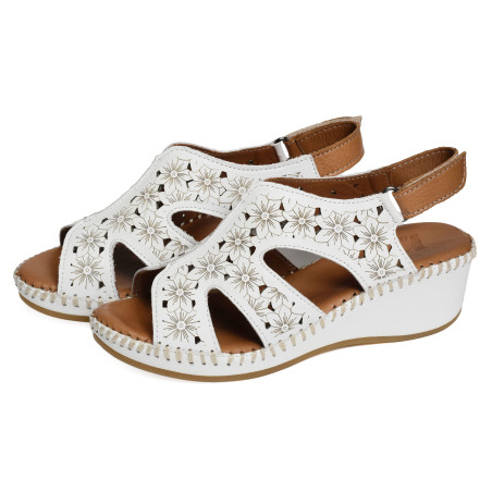 IMONZA Blanc, Sandales compensées Madory