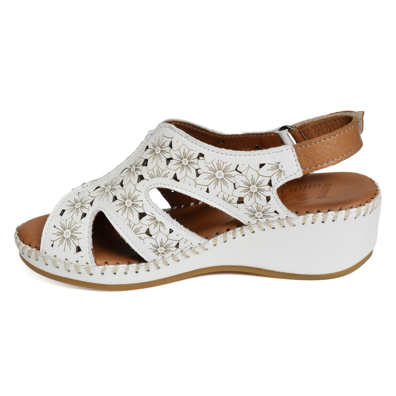 IMONZA Blanc, Sandales compensées Madory