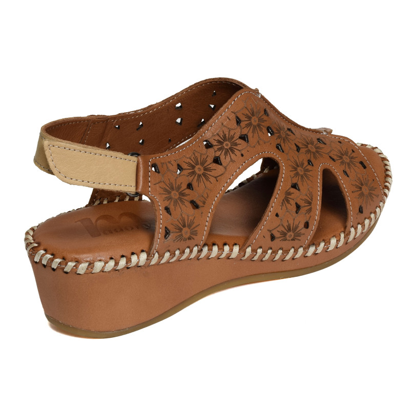 IMONZA Camel, Sandales compensées Madory