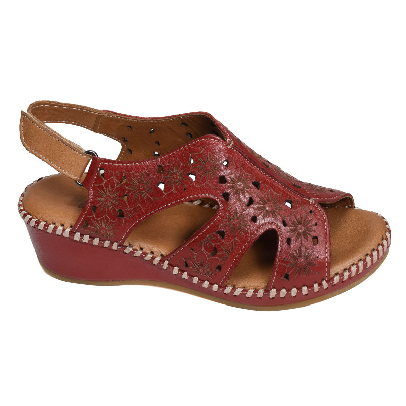 IMONZA Rouge, Sandales compensées Madory