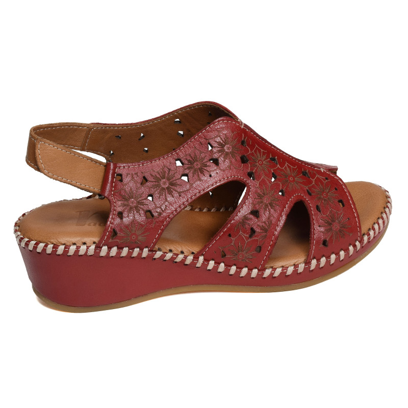 IMONZA Rouge, Sandales compensées Madory