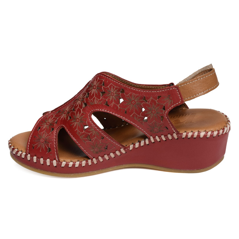 IMONZA Rouge, Sandales compensées Madory