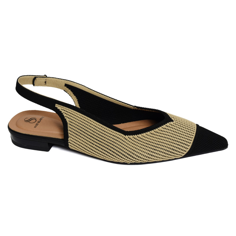 MARNI 75051 Camel Noir, Slingback Miss Elastic