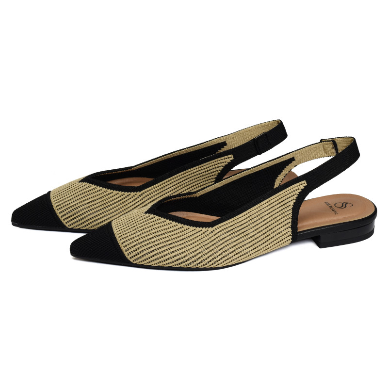 MARNI 75051 Camel Noir, Slingback Miss Elastic