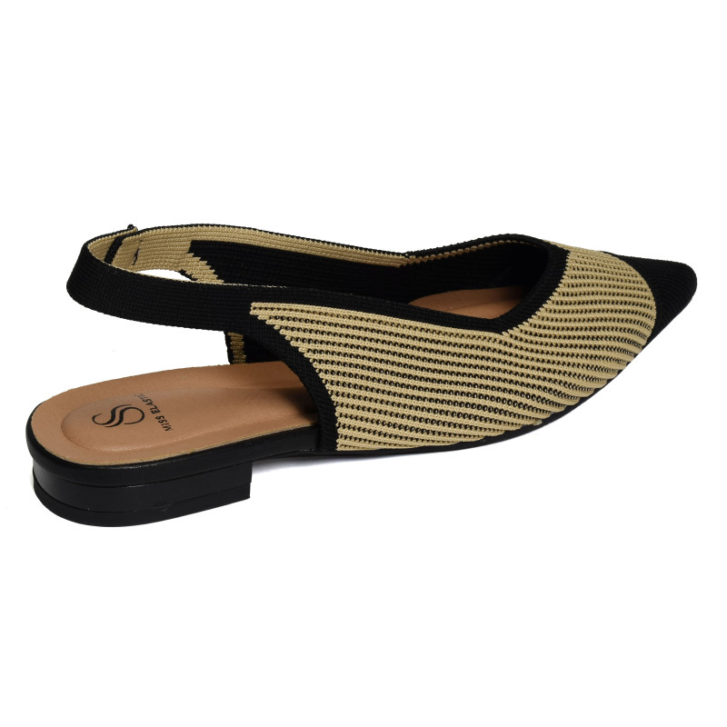 MARNI 75051 Camel Noir, Slingback Miss Elastic