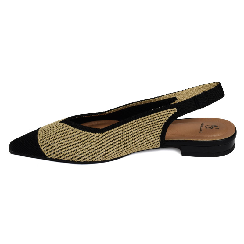 MARNI 75051 Camel Noir, Slingback Miss Elastic