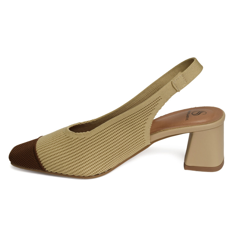 NEW PARIS 75021 Camel Marron, Slingback Miss Elastic