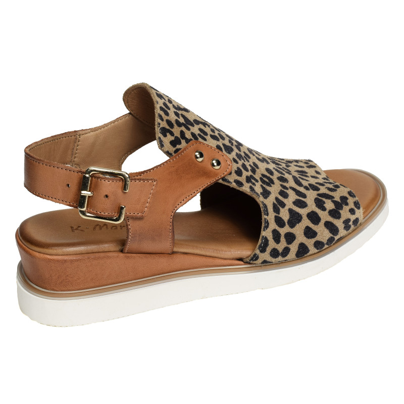 BANAZA Léopard, Sandales compensées K.Mary