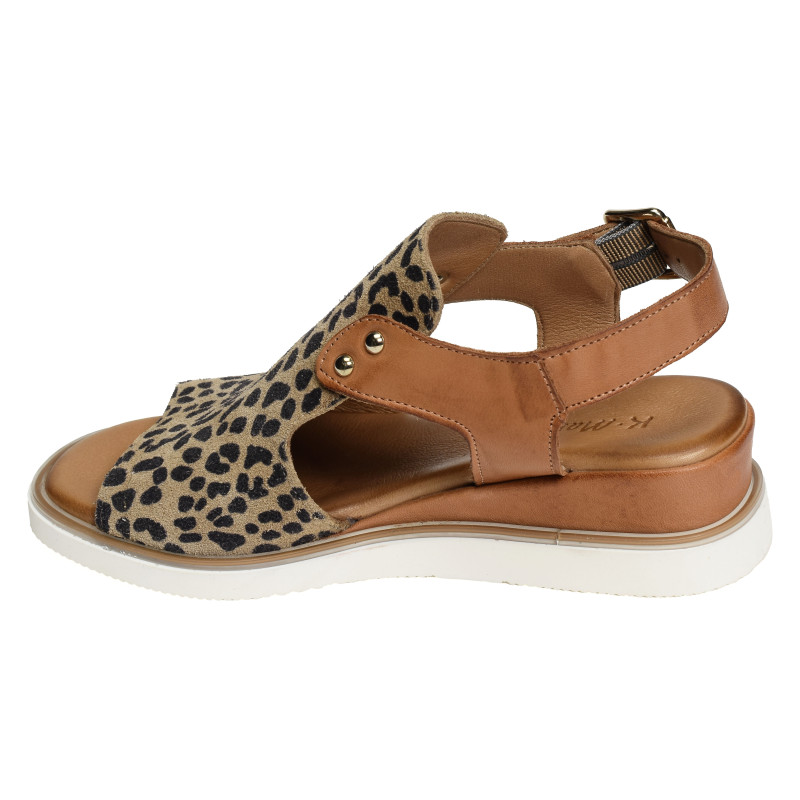 BANAZA Léopard, Sandales compensées K.Mary