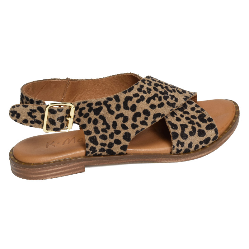 TABAR Léopard, Sandales plates K.Mary