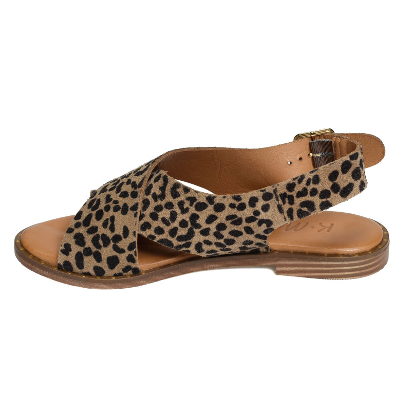 TABAR Léopard, Sandales plates K.Mary