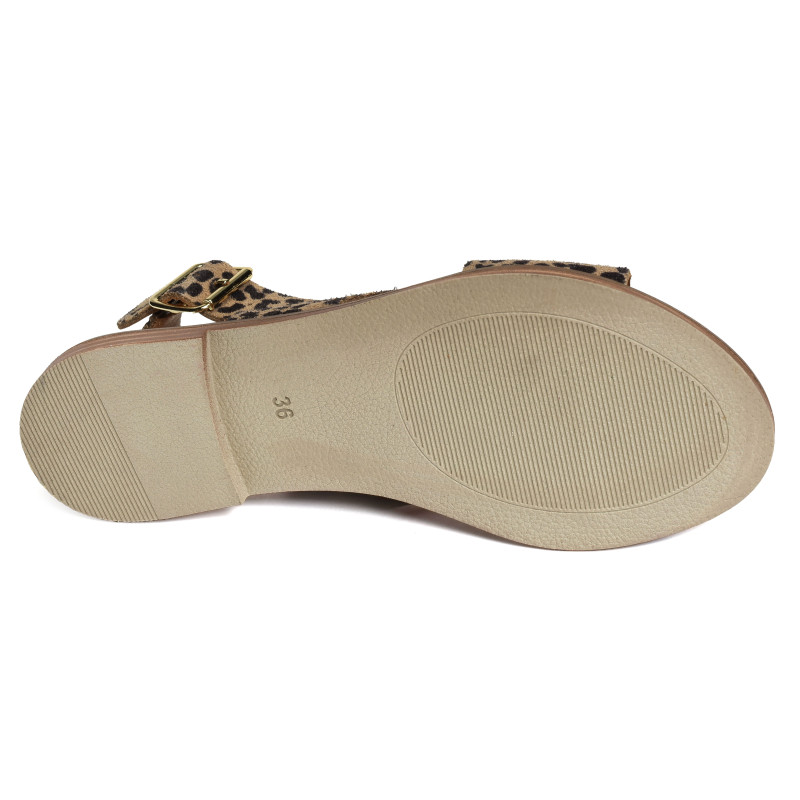 TABAR Léopard, Sandales plates K.Mary