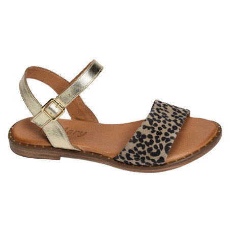 TURLES Léopard, Sandales plates K.Mary