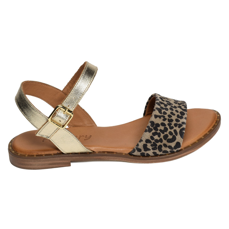 TURLES Léopard, Sandales plates K.Mary